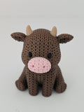 Knitted Brown Cow - 3D
