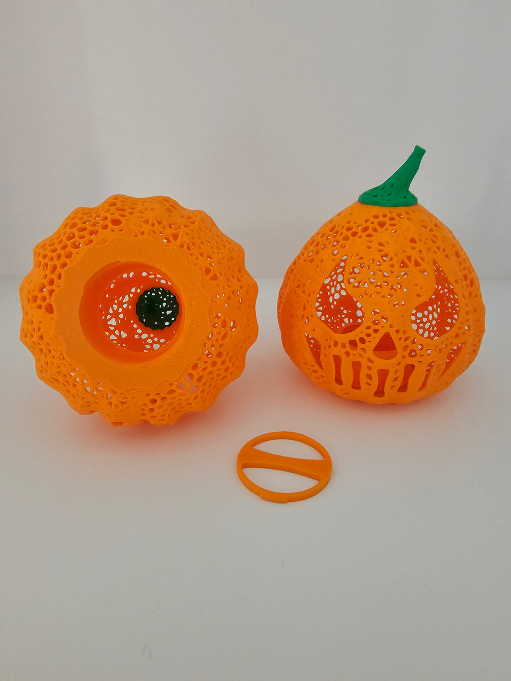 Halloween Tea Light Skull Jack O'Lantern Decor - 3D printed