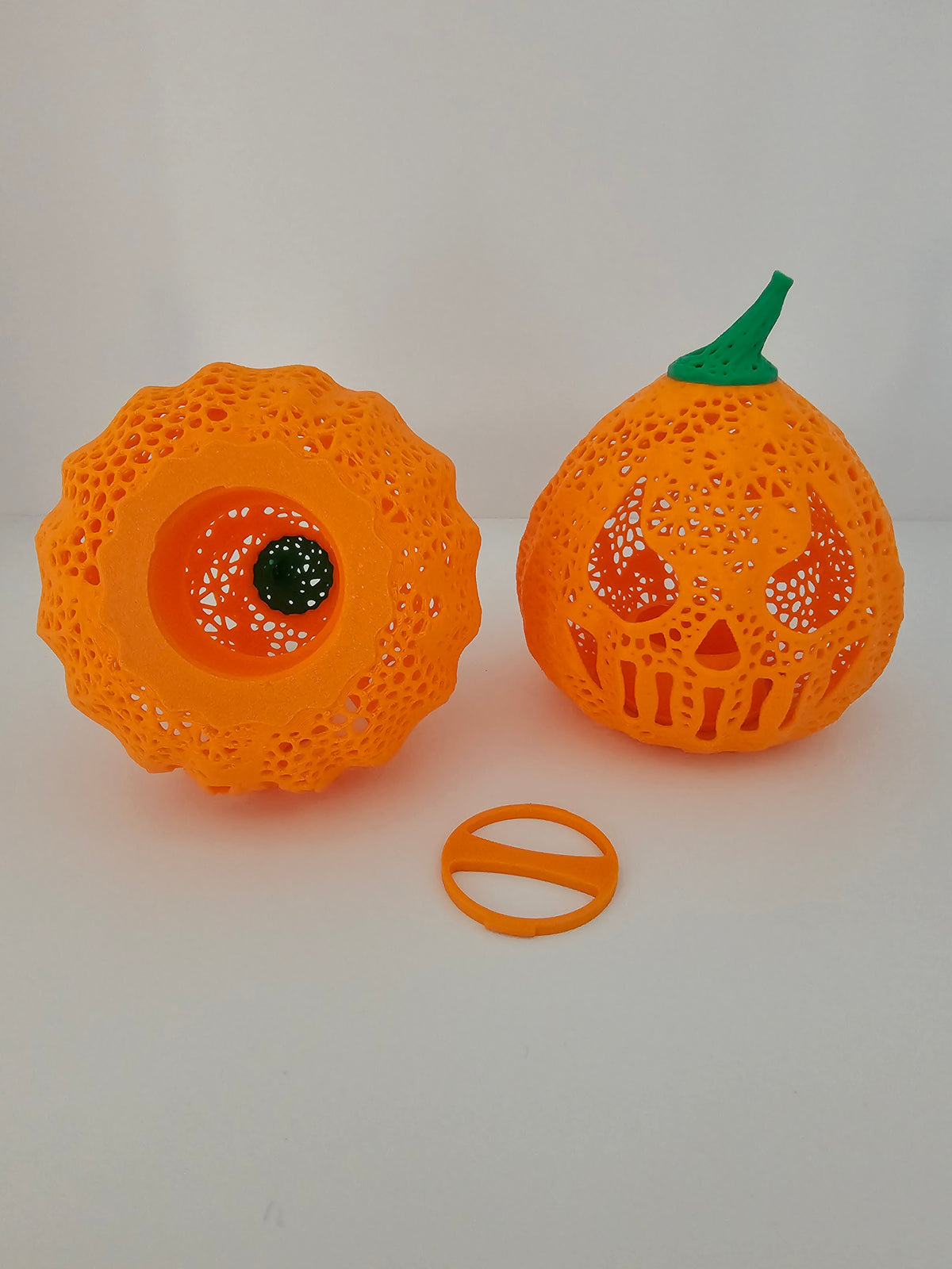 Halloween Tea Light Skull Jack O'Lantern Decor - 3D printed