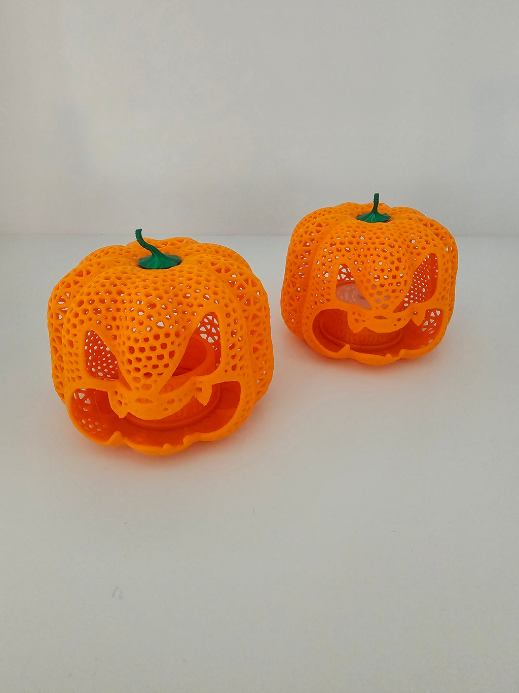 Halloween Tea Light Mean Jack O'Lantern Decor - 3D Printed.