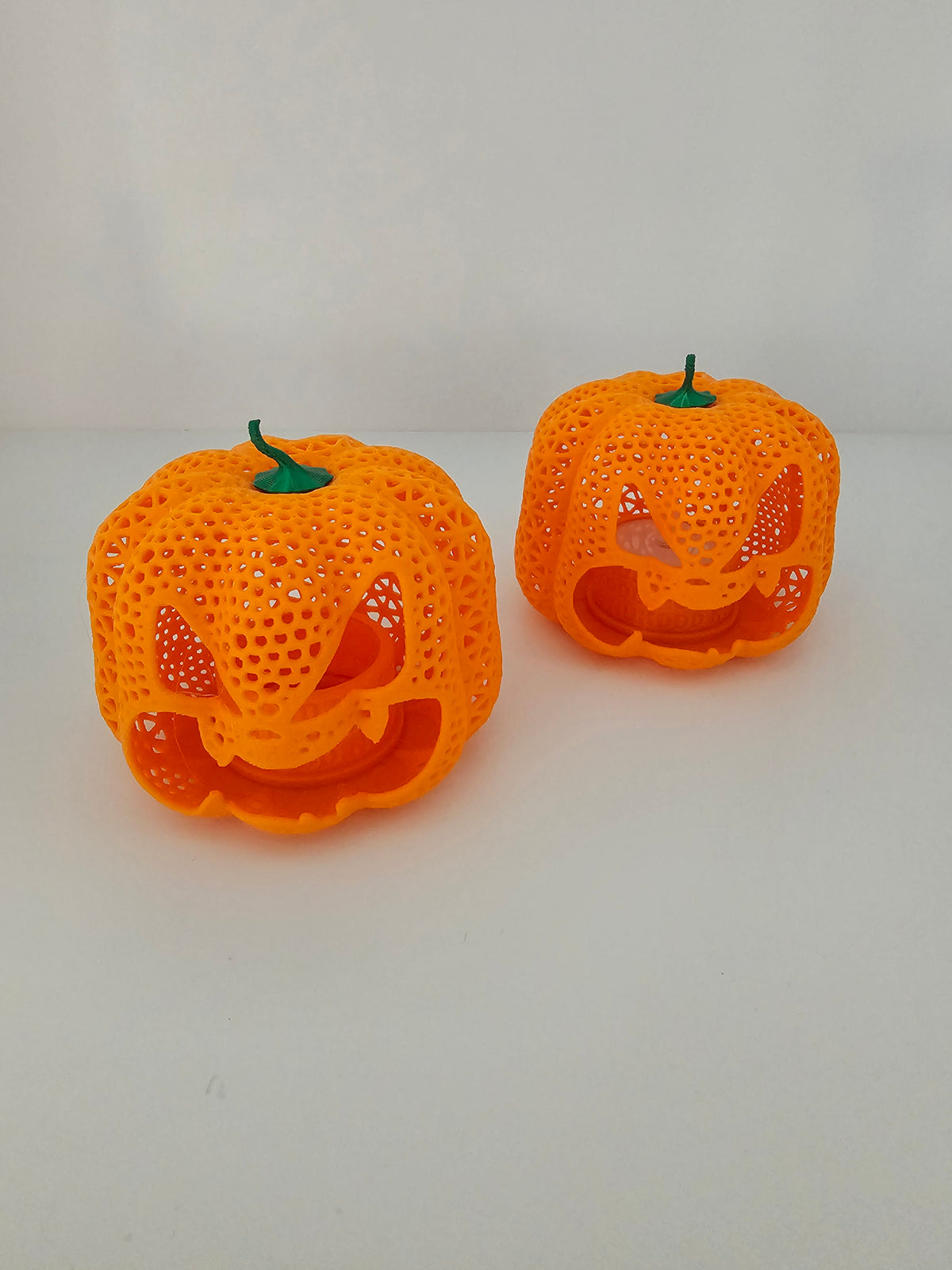 Halloween Tea Light Mean Jack O'Lantern Decor - 3D Printed.