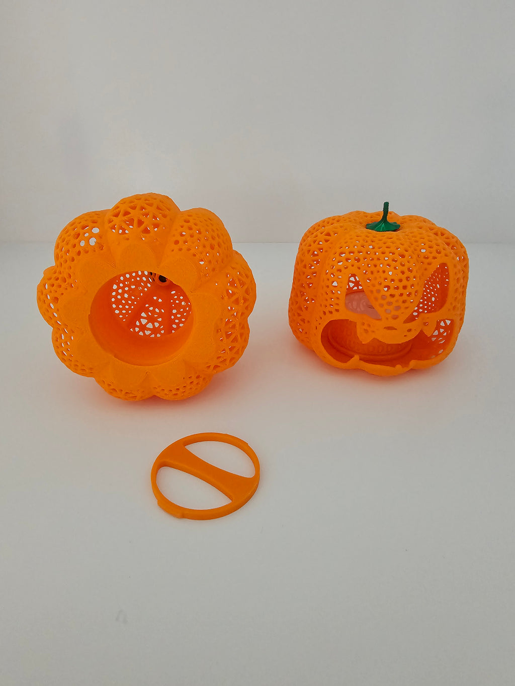 Halloween Tea Light Mean Jack O'Lantern Decor - 3D Printed.