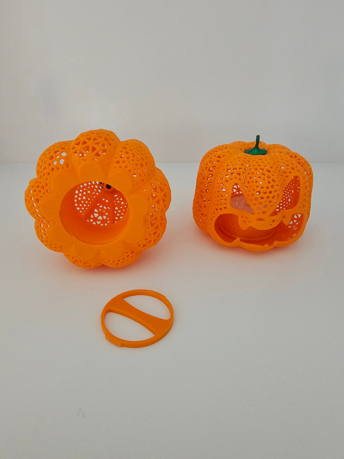 Halloween Tea Light Mean Jack O'Lantern Decor - 3D Printed.
