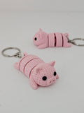 Knitted Reticulated Piggy Keychain - 3D