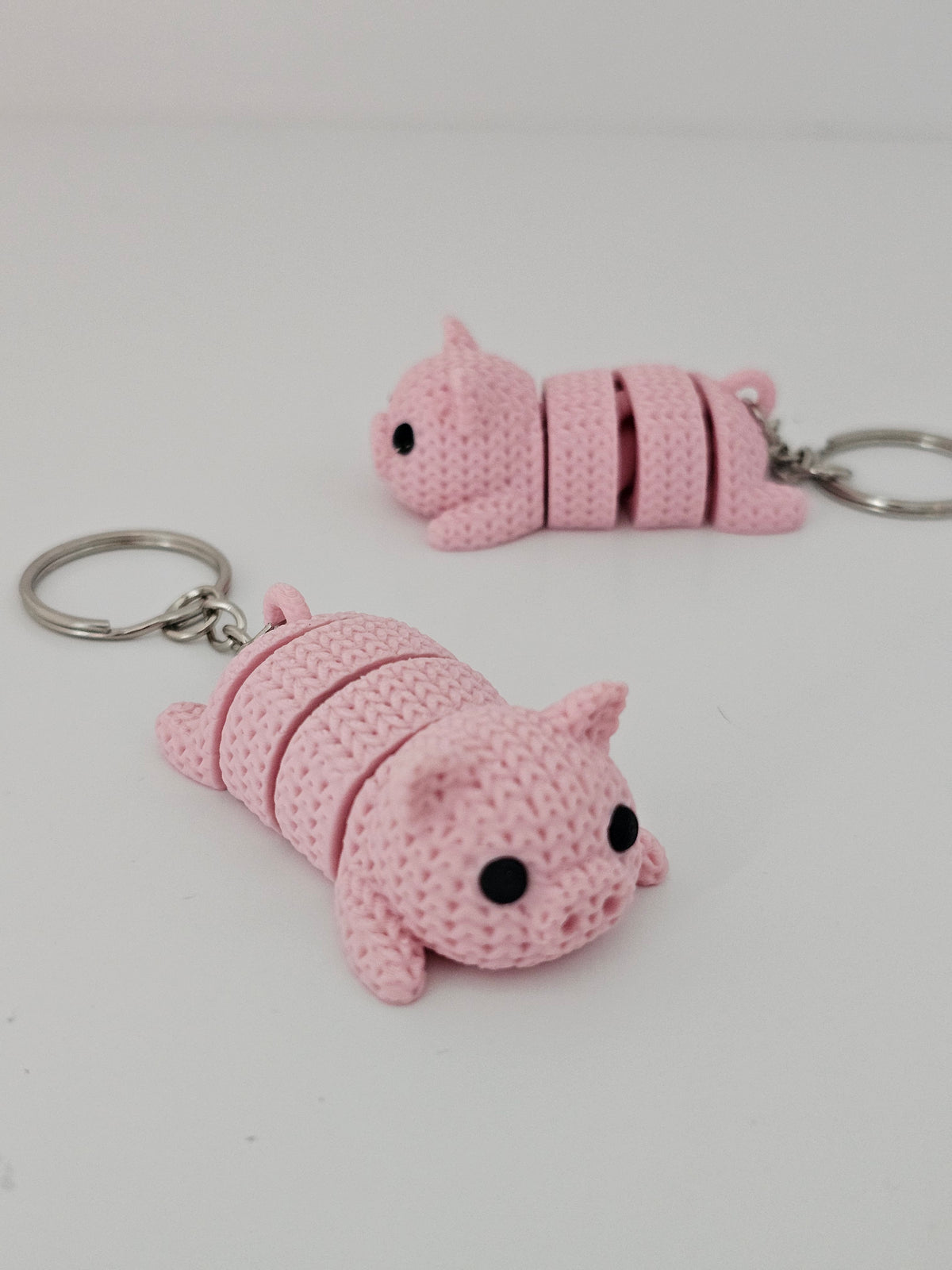 Knitted Reticulated Piggy Keychain - 3D