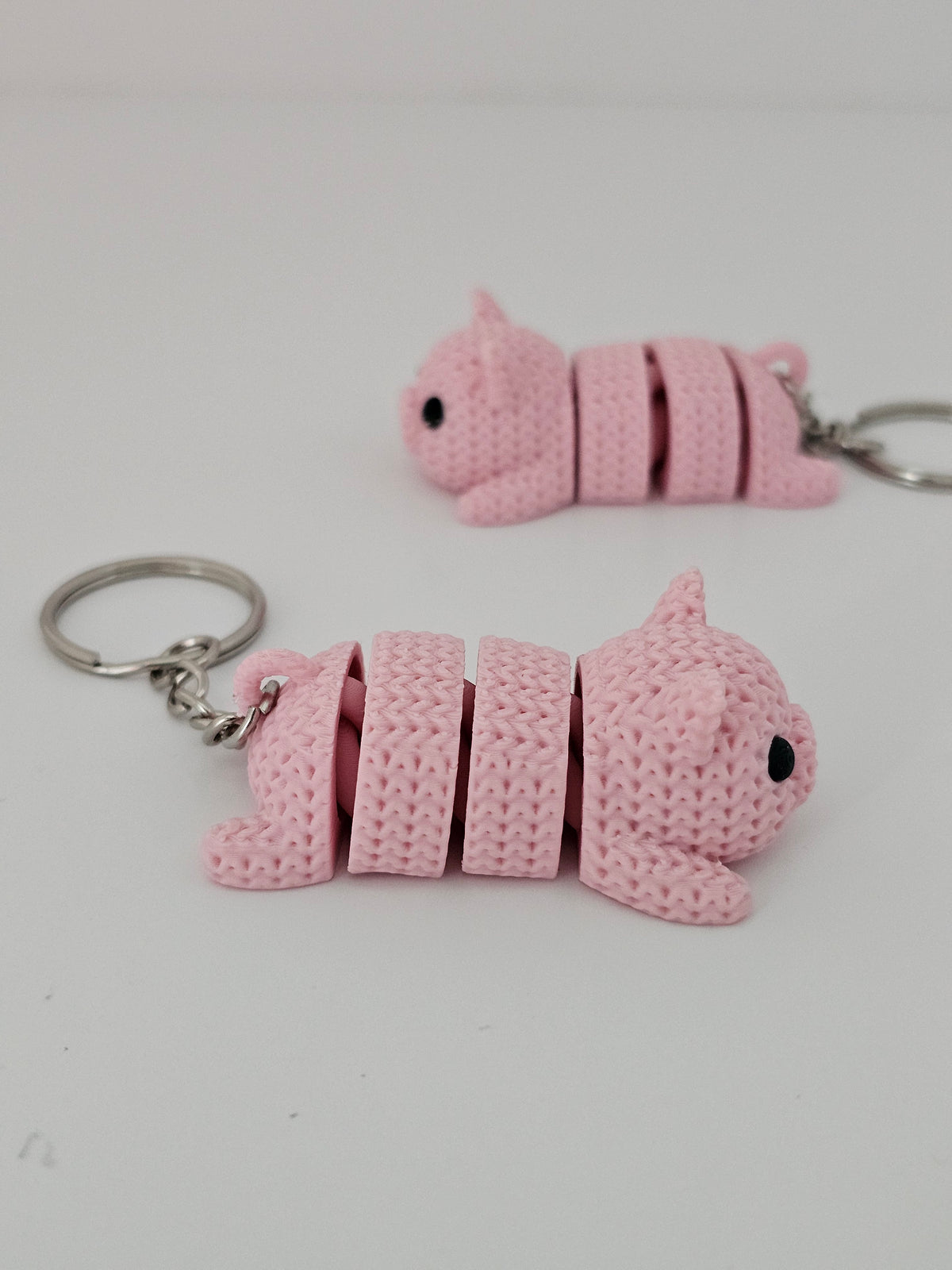 Knitted Reticulated Piggy Keychain - 3D