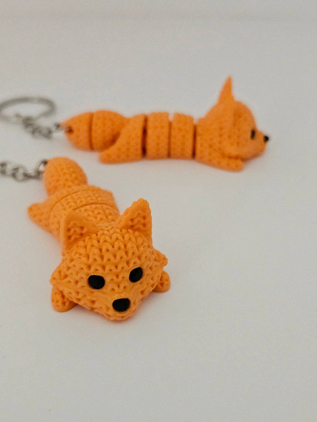 Knitted Reticulated Fox Keychain - 3D