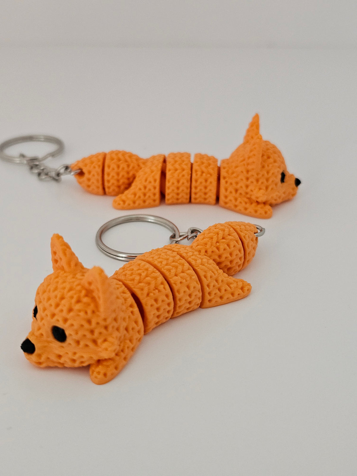 Knitted Reticulated Fox Keychain - 3D