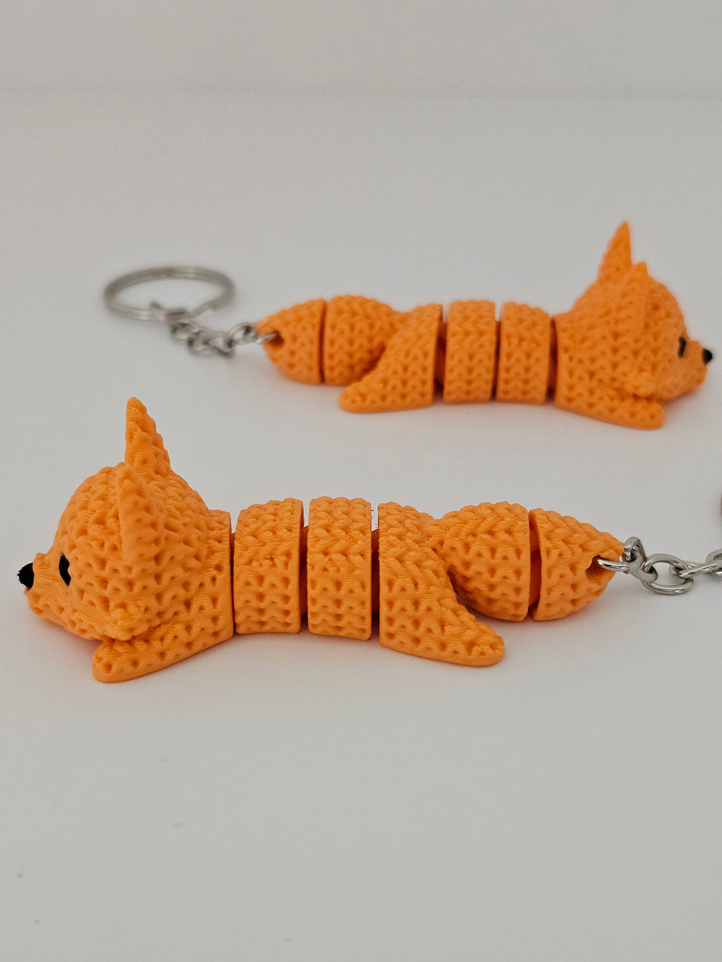 Knitted Reticulated Fox Keychain - 3D