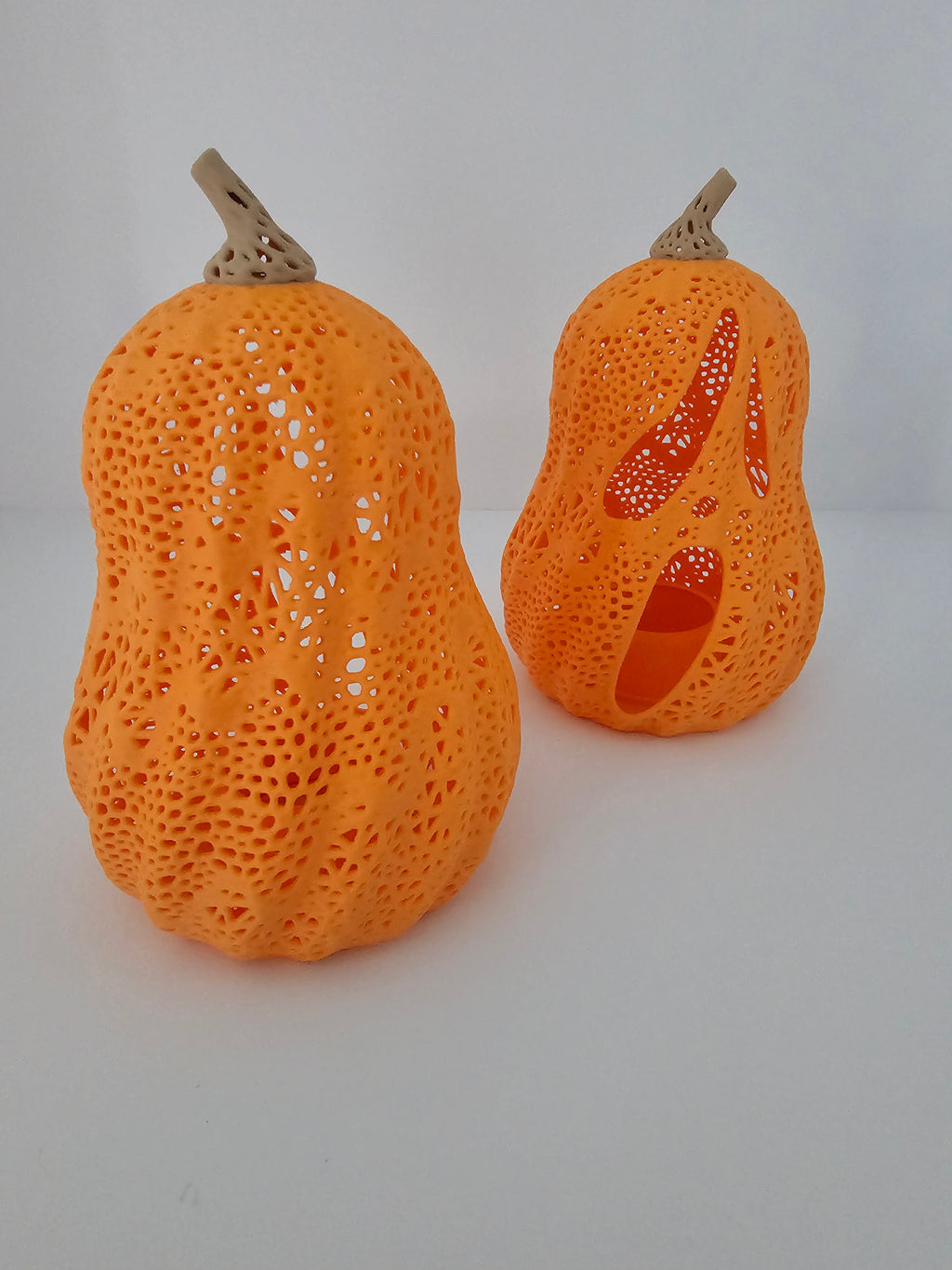 Halloween Tea Light Screaming Jack O'Lantern Decor - 3D Printed