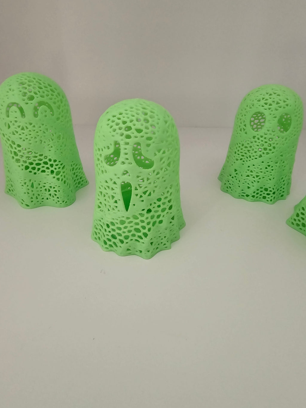 Glow in the Dark Tea Light Halloween Ghost Decor - 3D printed