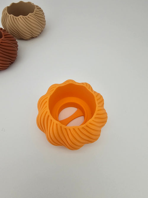 Decorative Fall Pumpkin Tea Light holders - 3D printed