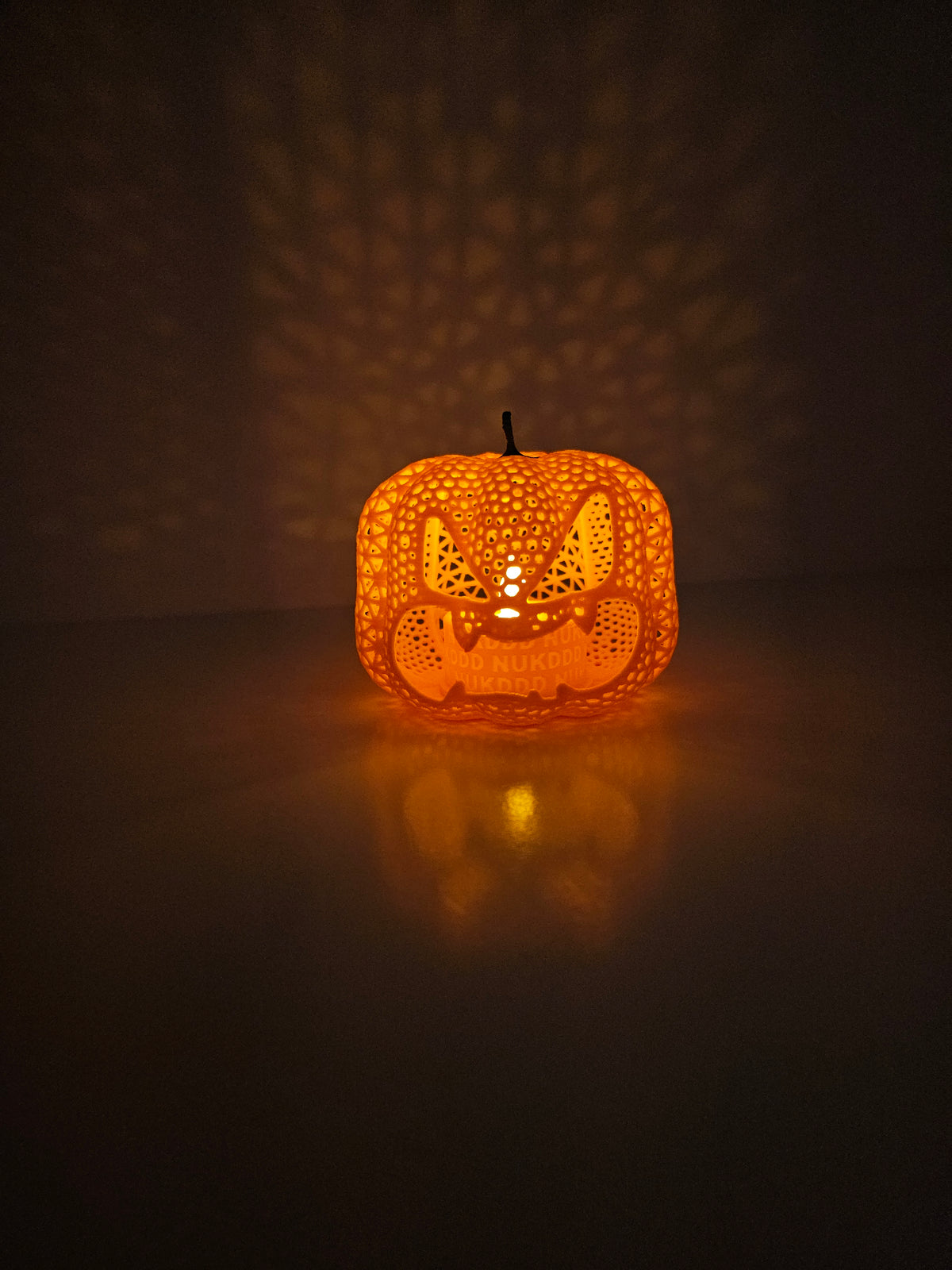 Halloween Tea Light Mean Jack O'Lantern Decor - 3D Printed.
