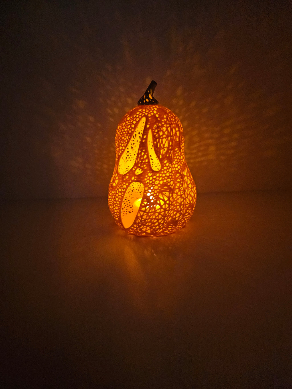Halloween Tea Light Screaming Jack O'Lantern Decor - 3D Printed
