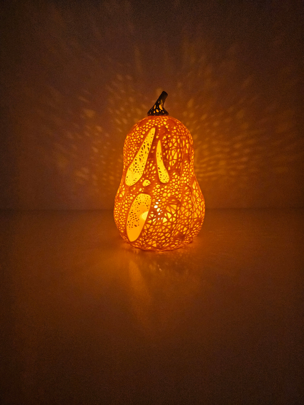 Halloween Tea Light Screaming Jack O'Lantern Decor - 3D Printed