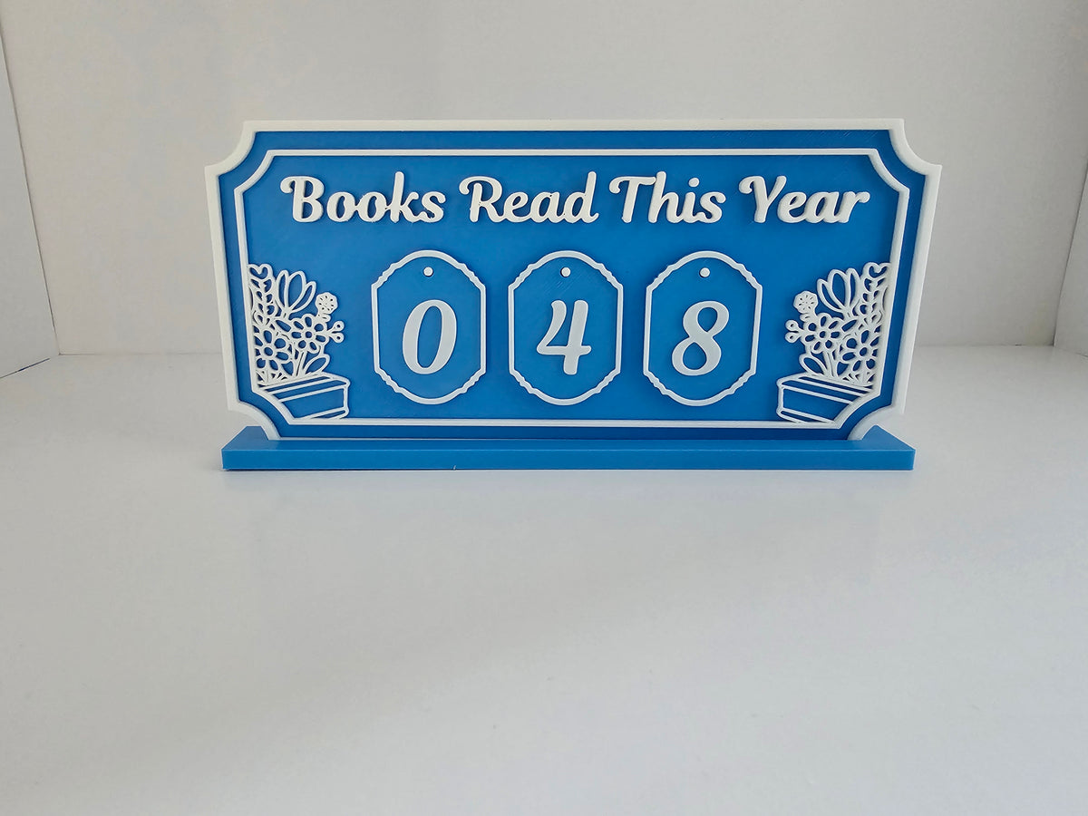 Books Read Counter - 3D printed