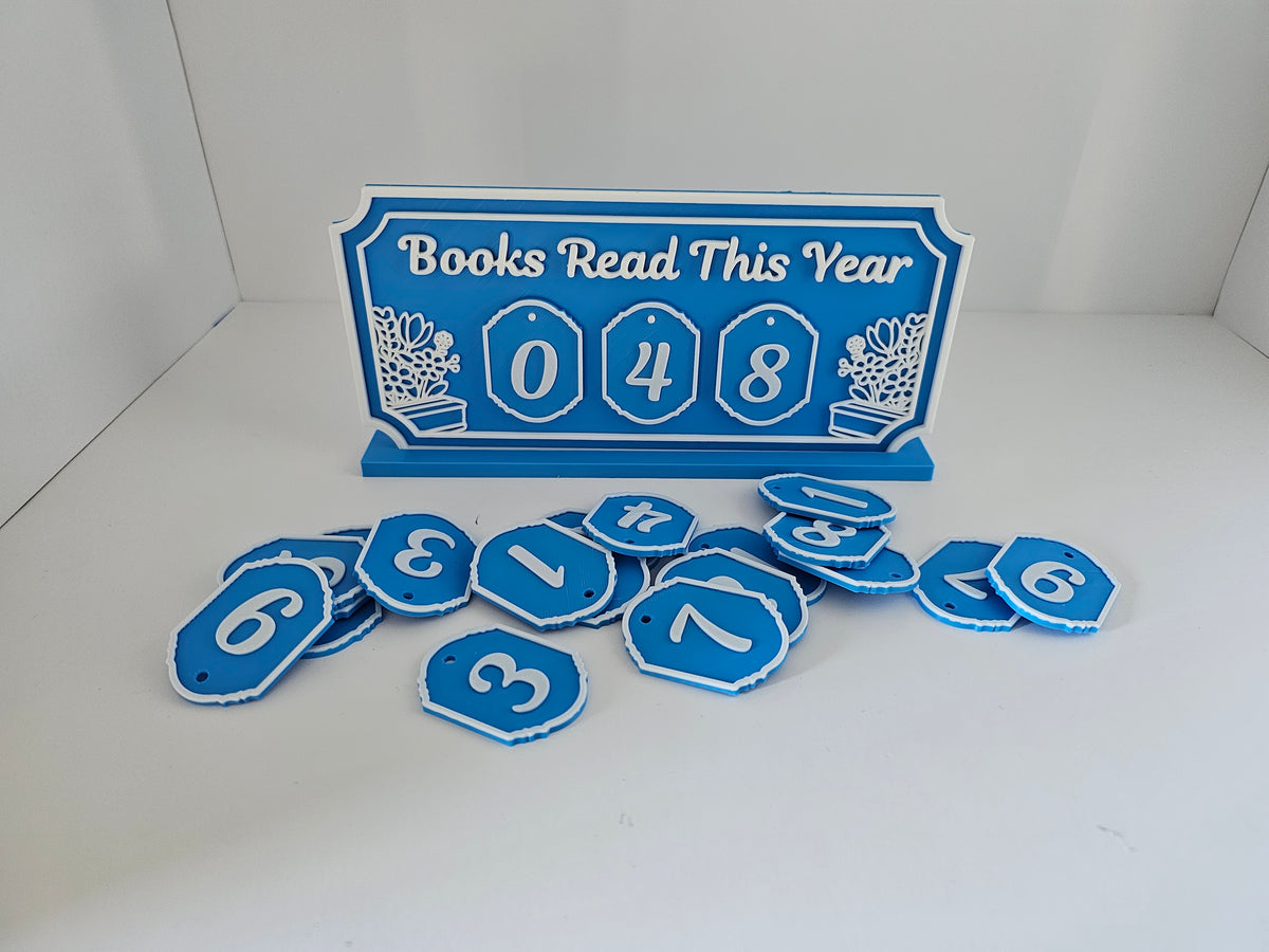 Books Read Counter - 3D printed