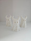 Horned Tea Light Ghost Set - 3D