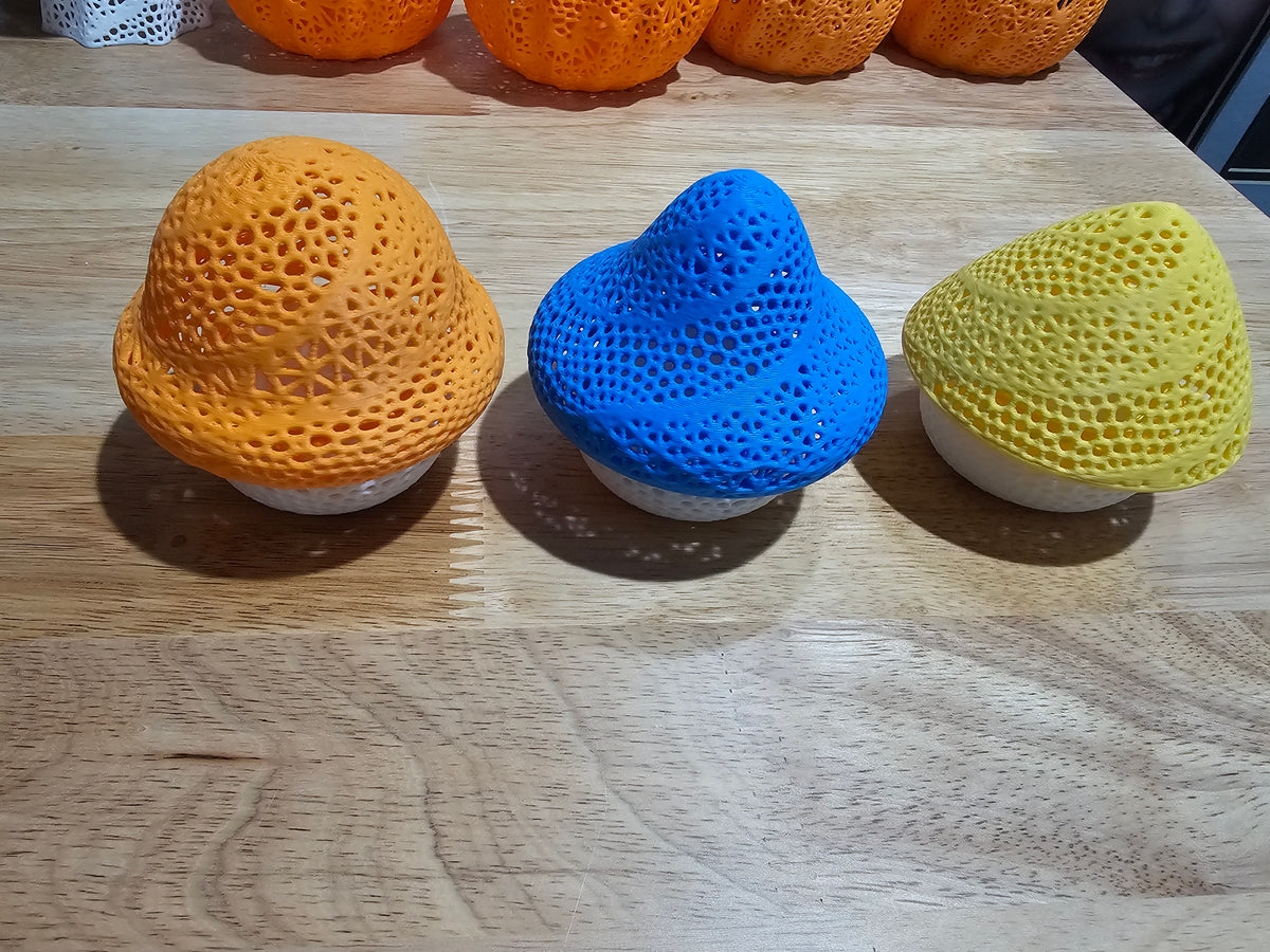 Decorative Small Mushroom Tea Light Set - 3D printed