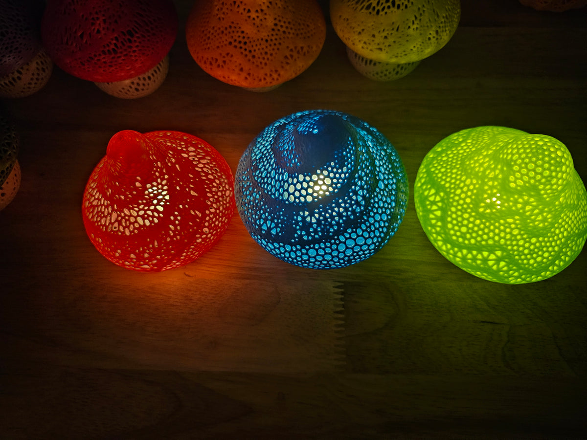 Decorative Mushroom Tea Light Set - 3D printed