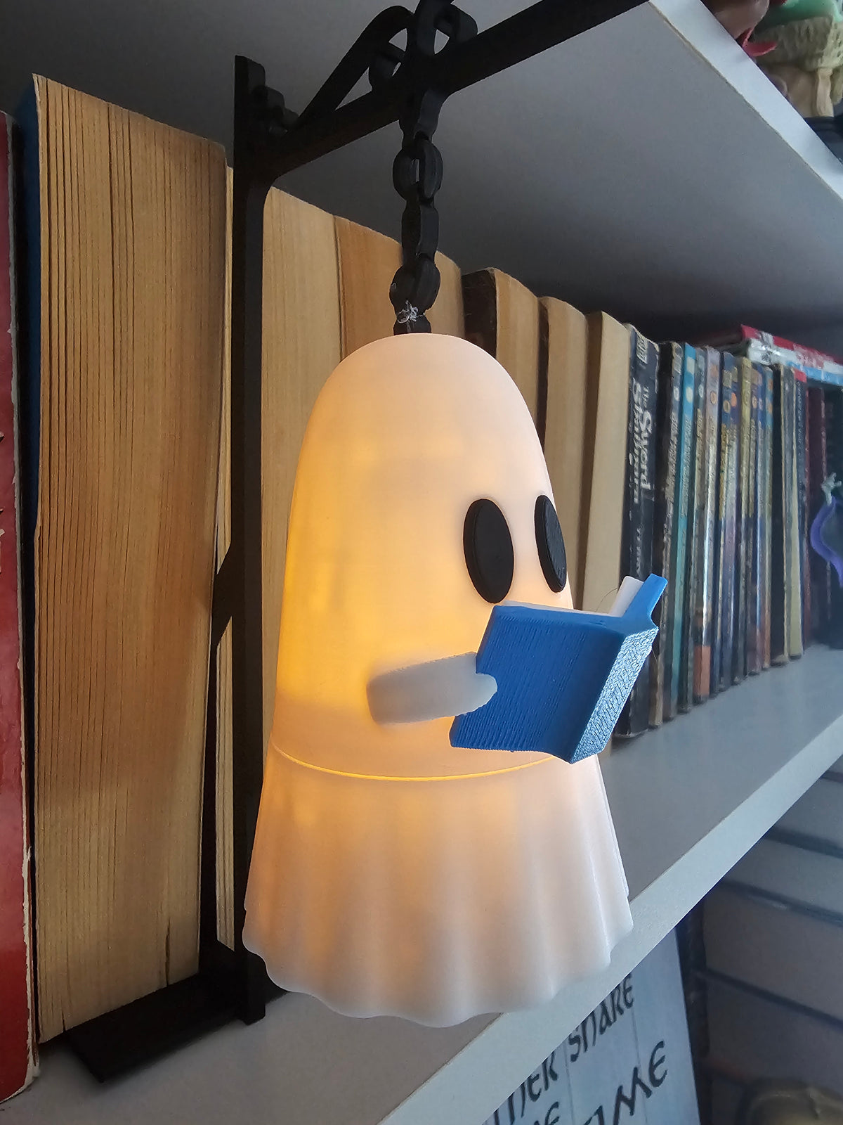 Bookshelf Reading Ghost