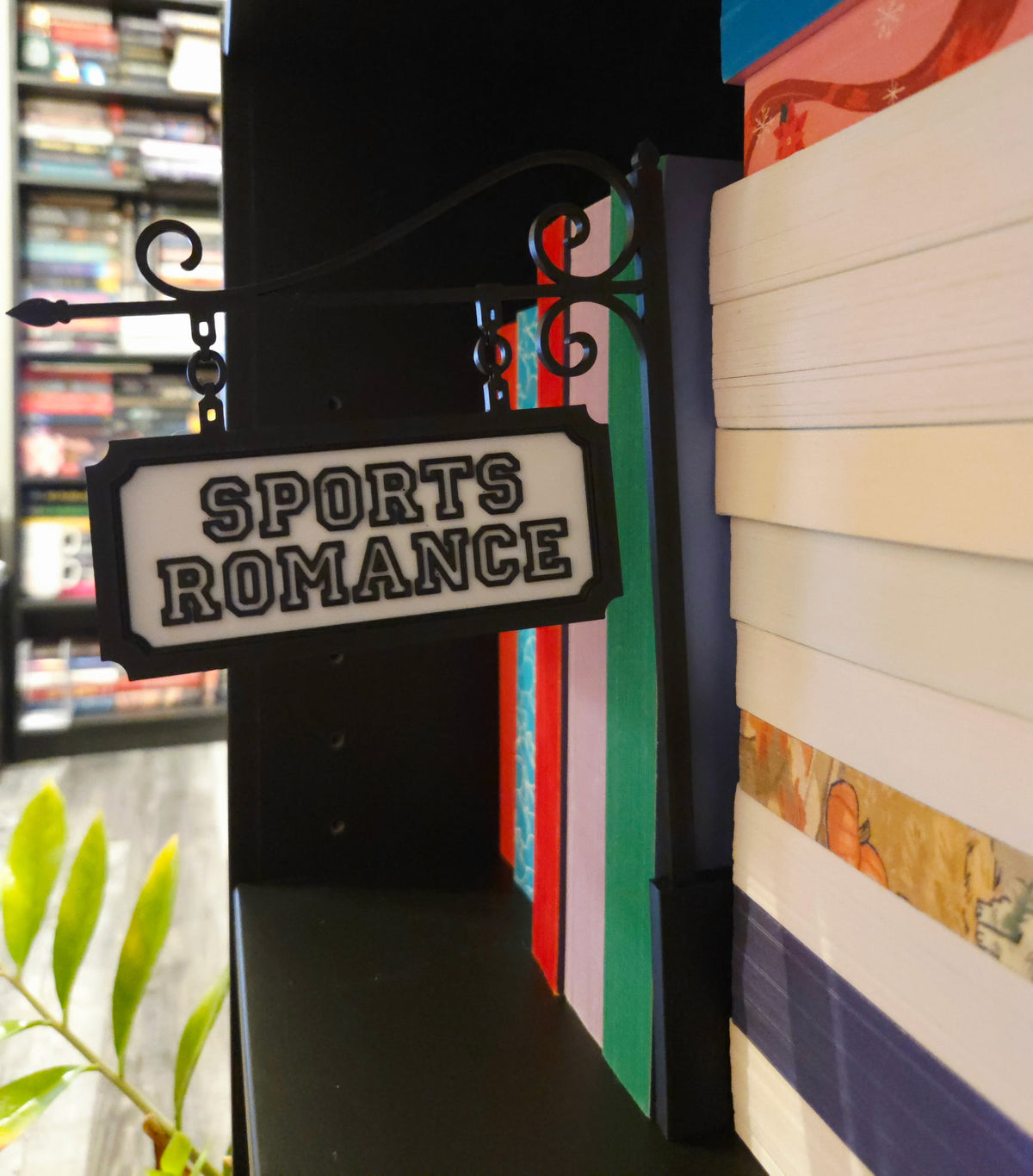Sports Romance Genre Tavern Sign for Bookshelves - 3D printed