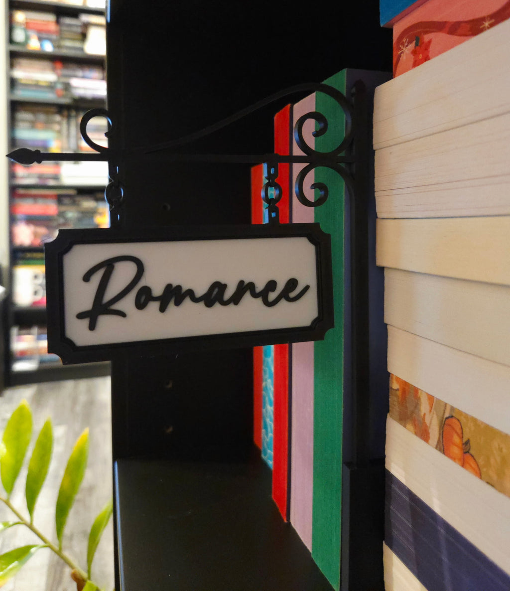 Romance Genre Tavern Sign for Bookshelves - 3D printed